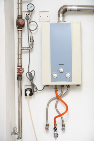 Tankless water heaters are compact